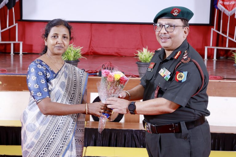 Welcoming the Chief Guest
